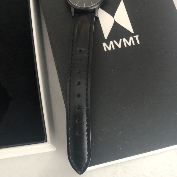 MVMT Avenue Valerie Gunmetal and Black Leather Bracelet Women Wrist Watch - Picture 6 of 10